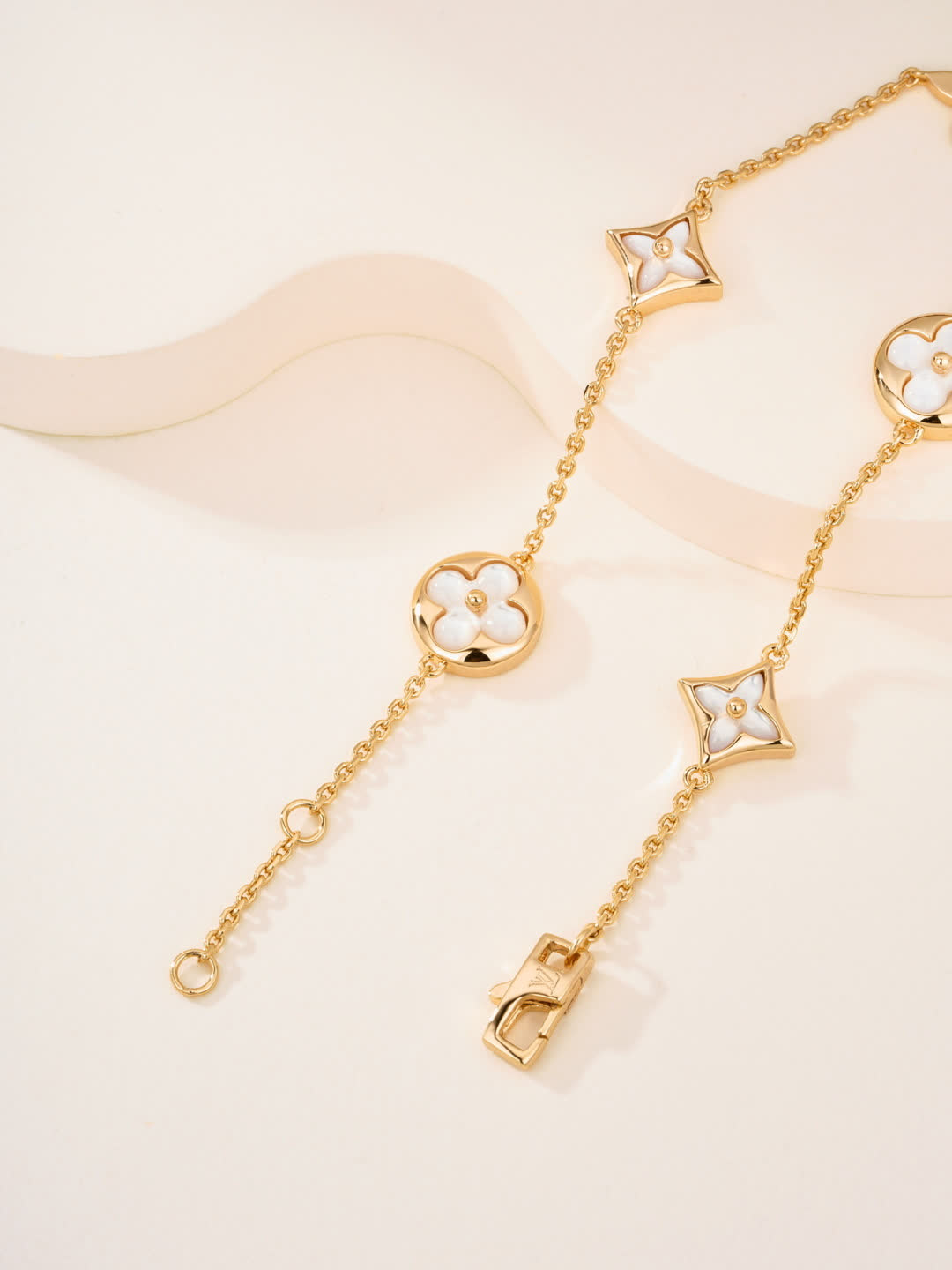 Louis Vuitton Gold Flower and Star Anklet